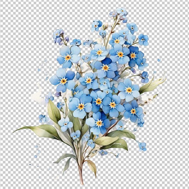 PSD acquerello deferente design di bouquet di fiori floreali