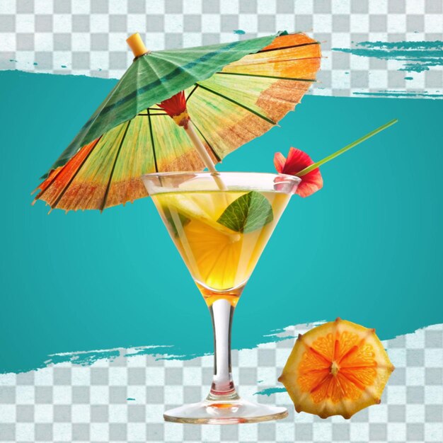 PSD watercolor delicious cocktail