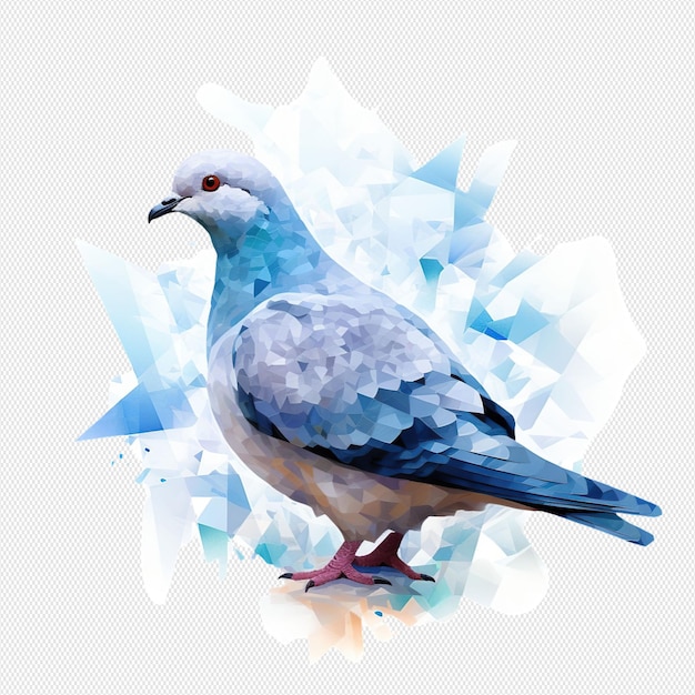 PSD watercolor dove isolated