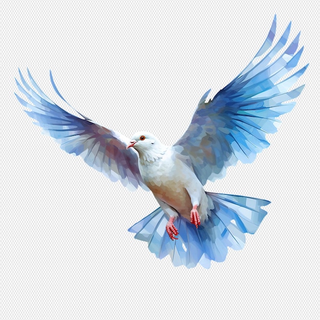 PSD watercolor dove isolated