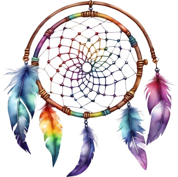 Watercolor dream catcher aigenerated