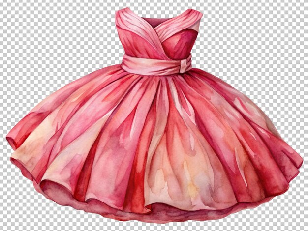 PSD watercolor dress for baby girl