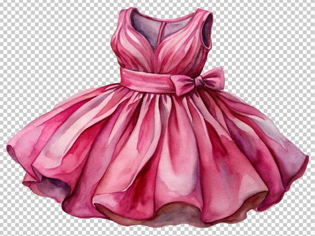 PSD watercolor dress for baby girl