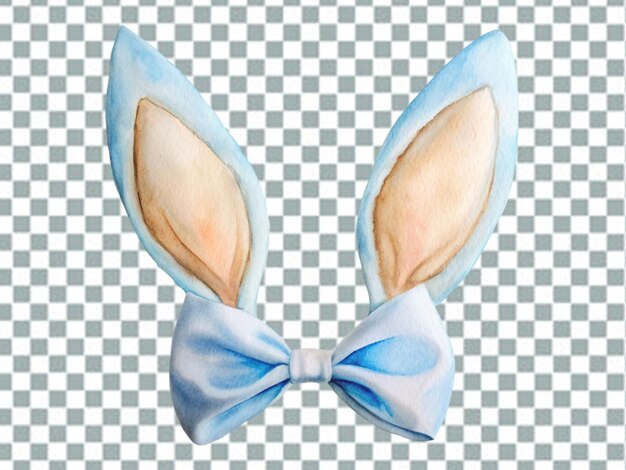 PSD watercolor easter bunny ears png