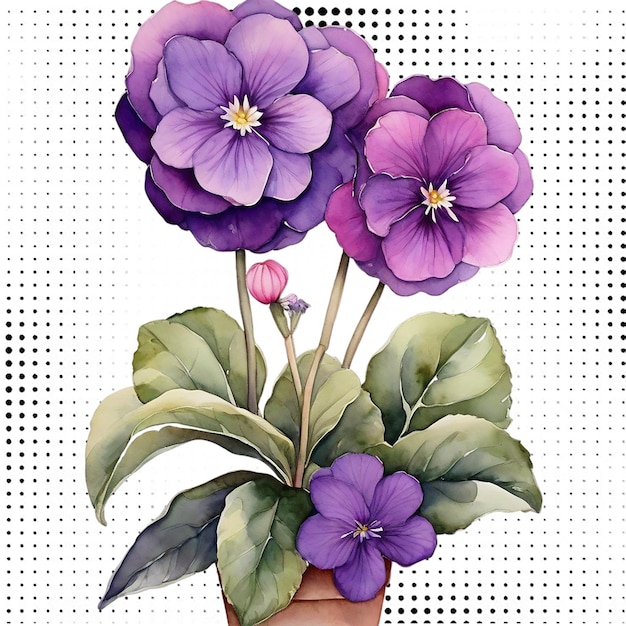 PSD watercolor floral design