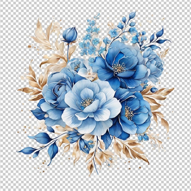 PSD watercolor floral flower bouquet design