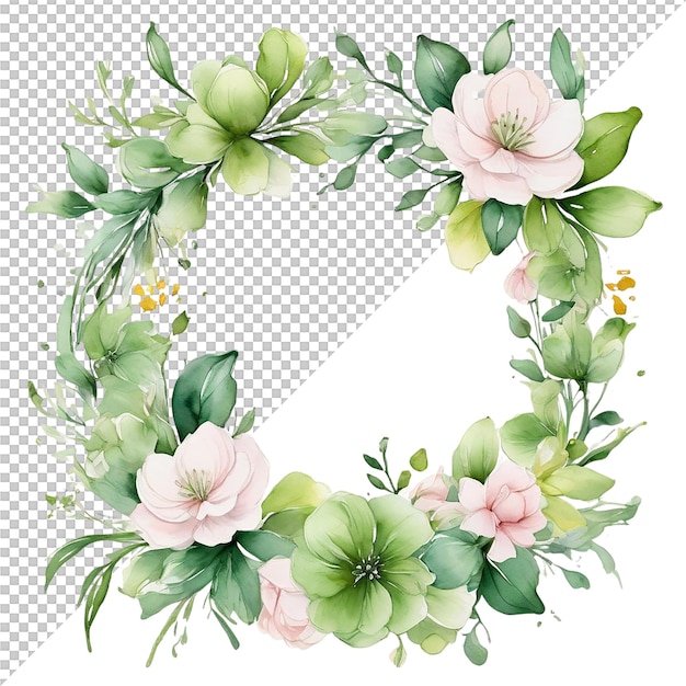 PSD watercolor floral flower design wedding decoration