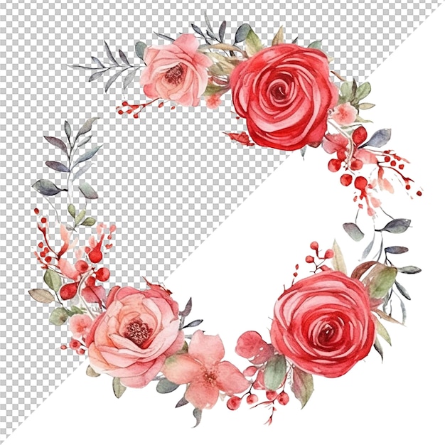 PSD Акварель цветочный цветочный дизайн