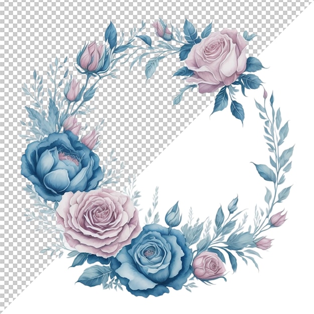 PSD watercolor floral flower design