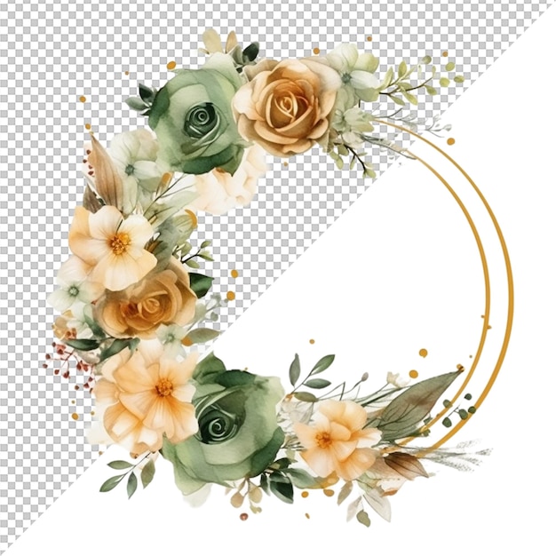 PSD watercolor floral flower design