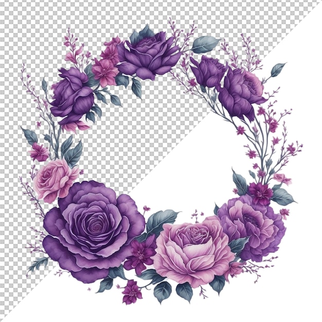 PSD watercolor floral flower design