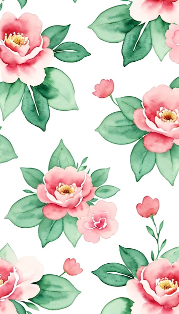 PSD watercolor floral pattern a whimsical and feminine look