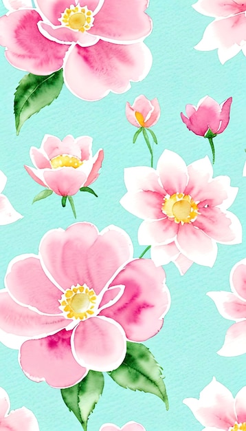 PSD watercolor floral pattern a whimsical and feminine look