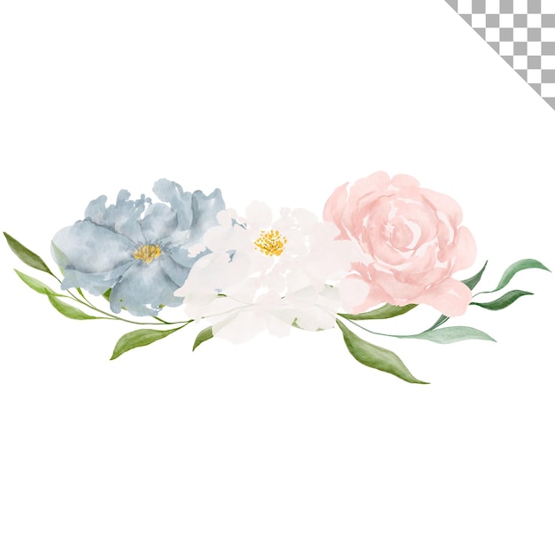 Watercolor flower bouquet Design element with floral theme