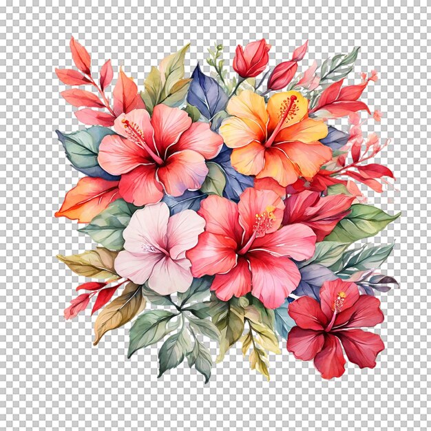 PSD bouquet di fiori ad acquerello