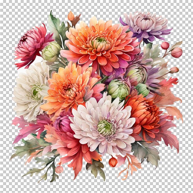 PSD bouquet di fiori ad acquerello