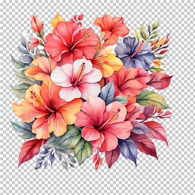 PSD bouquet di fiori ad acquerello