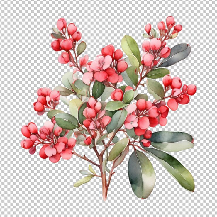 PSD watercolor flower bouquet