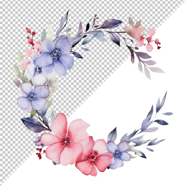 Watercolor flower design and wedding decoration