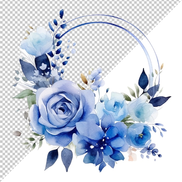 PSD flower design acquerello