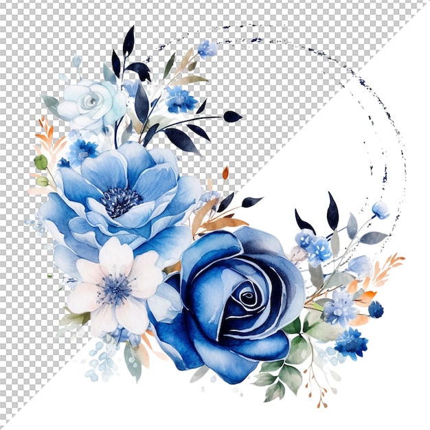 PSD watercolor flower design