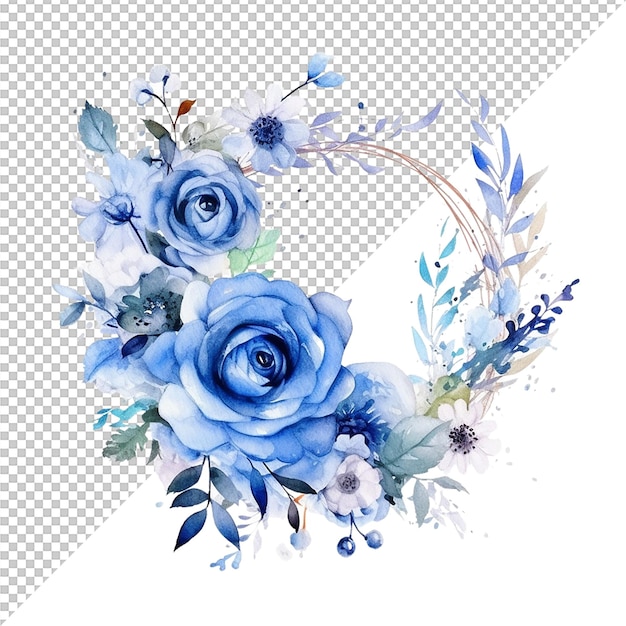 PSD flower design acquerello