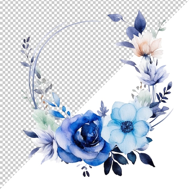 PSD flower design acquerello