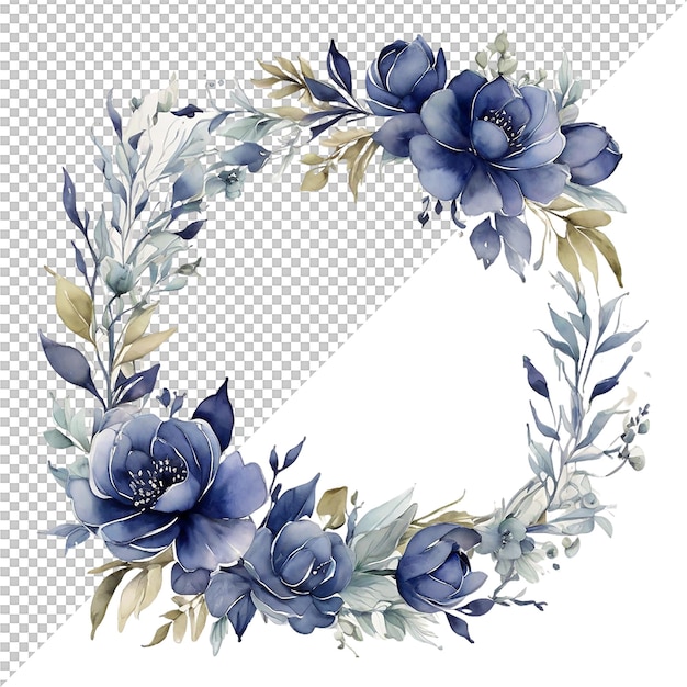 Дизайн акварельной цветочной рамки и дизайн свадебной карты