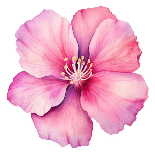 PSD watercolor flower on isolated background