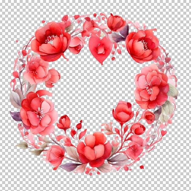 PSD watercolor flower round