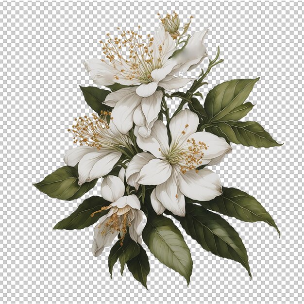 PSD acquerello fiori di illustrazioni royalty