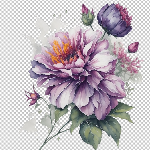 PSD watercolor flower