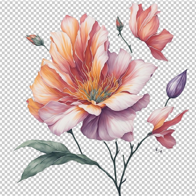 PSD watercolor flower