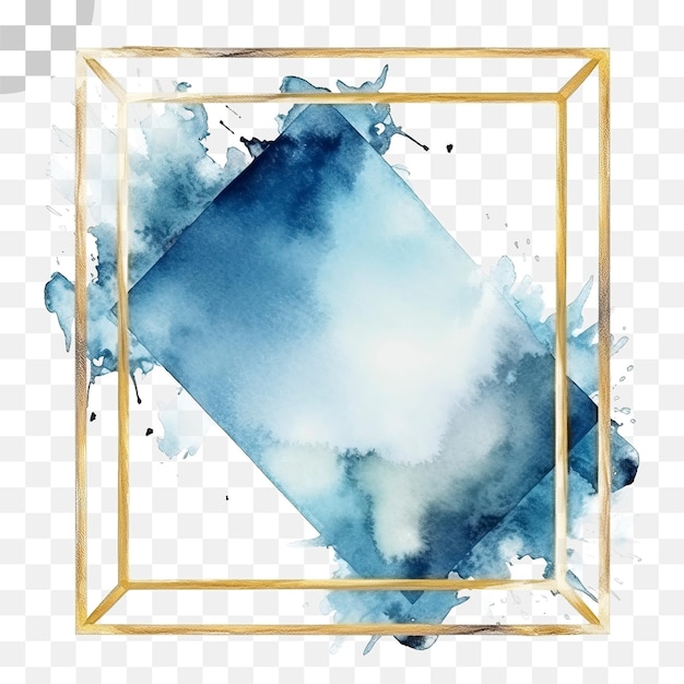 PSD watercolor frame transparent background