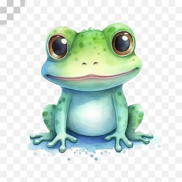 PSD watercolor frog