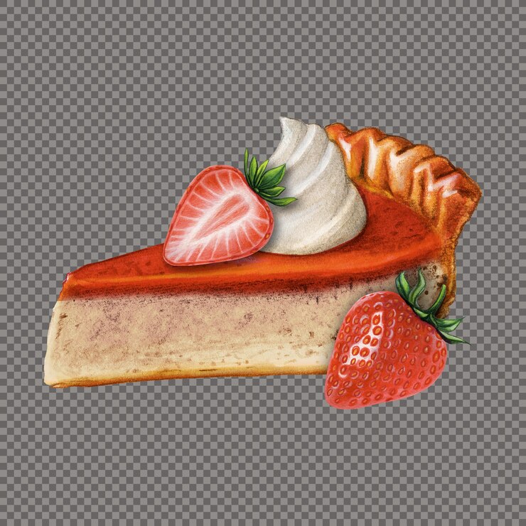 PSD watercolor hand drawn colorful pie