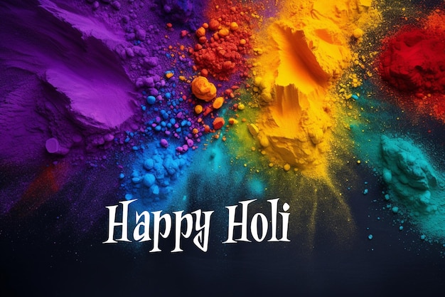 Watercolor holi festival of colors happy holi with vivid colors