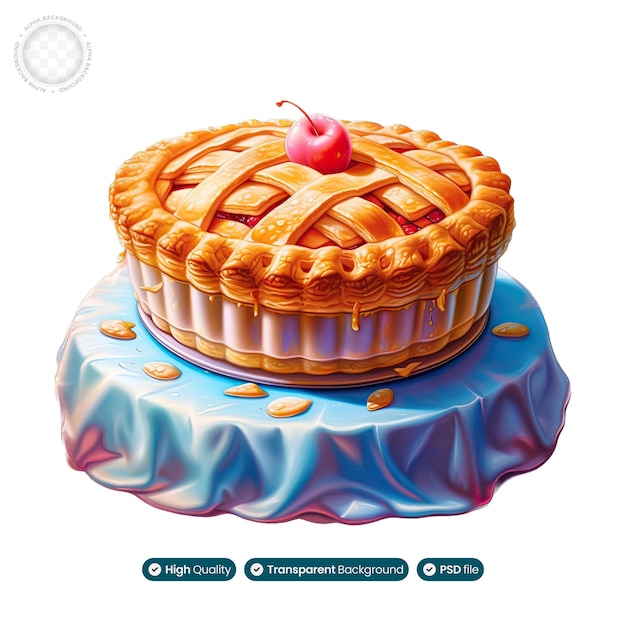 Illustrazione ad acquerello che celebra il matrimonio perfetto di torta e torta