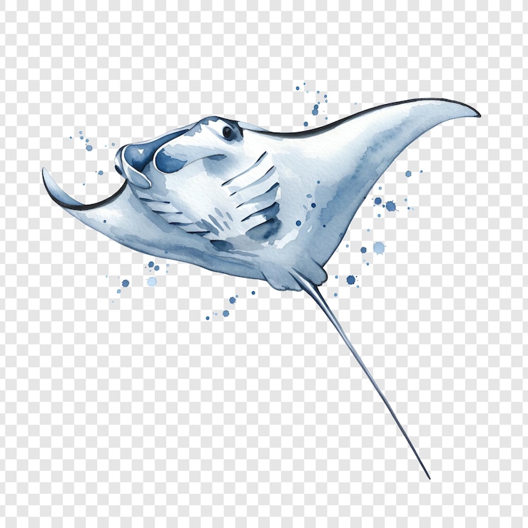 PSD 海洋中游泳的海水彩画