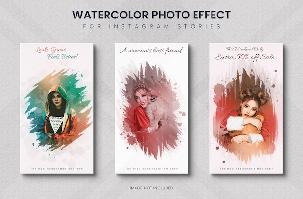 watercolor Instagram Stories photo effect