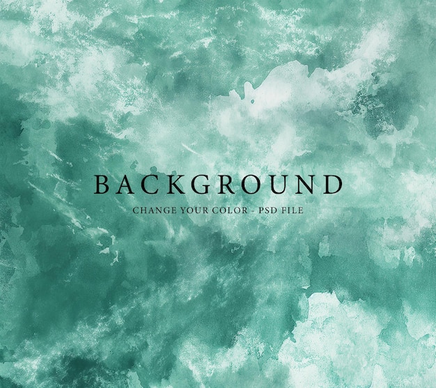 Watercolor light green gradient background hand painte