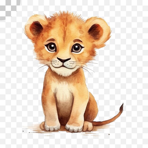 PSD watercolor lion