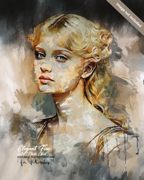watercolor mixed digital art photo effect