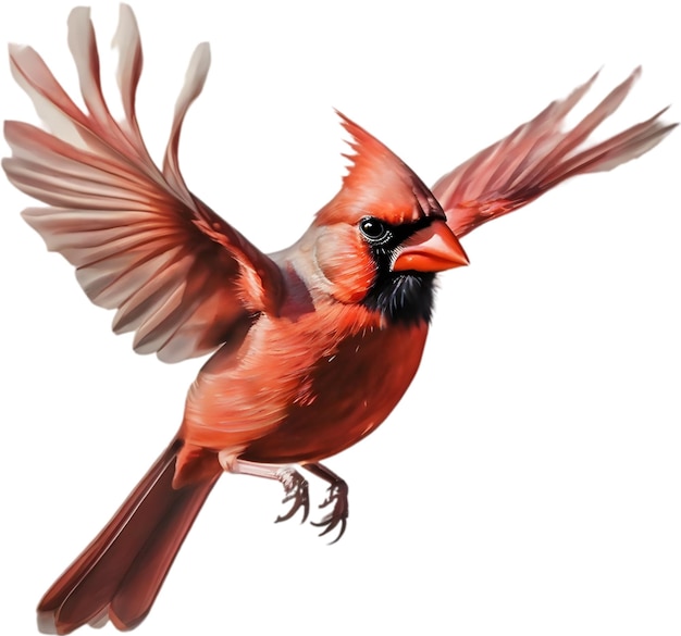 PSD watercolor of a northern cardinal bird clipart