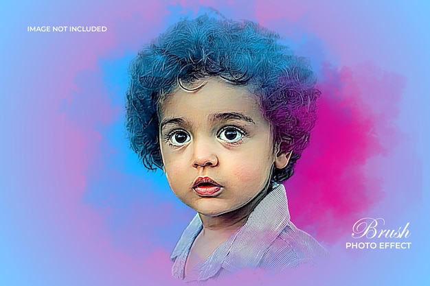PSD watercolor oil painting brush effect