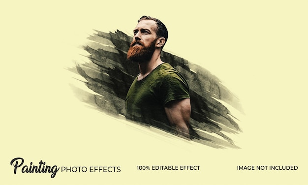 PSD watercolor oil painting drawing layer style effect preset template