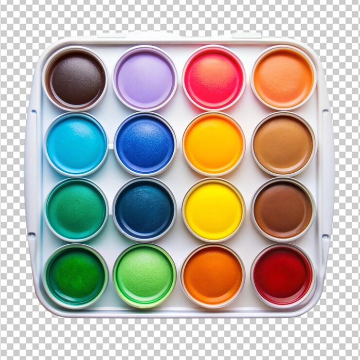 PSD watercolor paint on transparent background