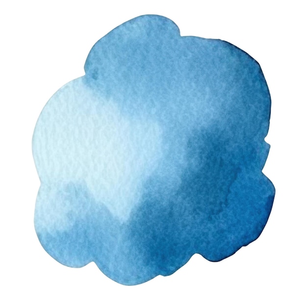 Watercolor painted cloud hand drawn design element isolated on transparent background