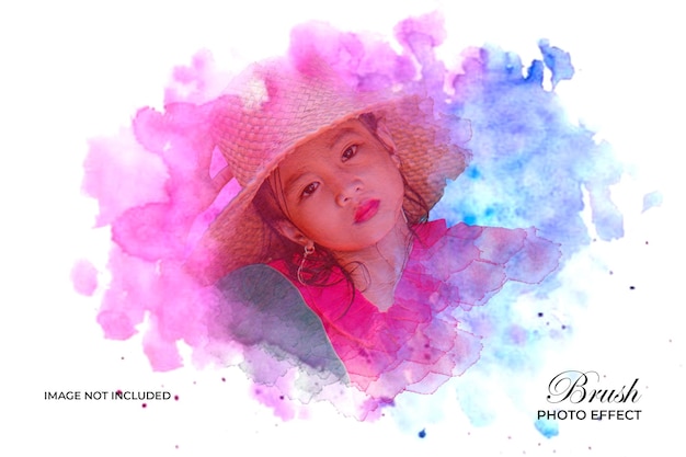 PSD watercolor painting brush effect