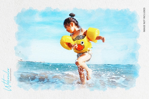PSD watercolor painting brush effect